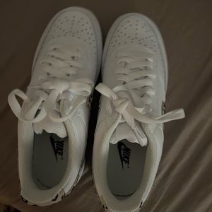 Nike Women's Court Vision Low Sneaker with Leopard print